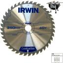 Irwin Saagimisplaat 1897211, 250 mm x 30 mm, 3 mm, 40, 5000 rpm, Teras, Puit, Kuiv