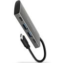 Axagon USB хаб HMC-4G2 4 порта, 2x USB-A 10 Гбит/с, 2x USB-C 10 Гбит/с, силовой кабель 13 см