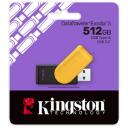 Kingston USB m&auml;lupulk DTXS/512GB, 512 GB, USB Type-A, must/kollane