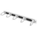Lanberg Kaabli korraldaja 19" 1U T&uuml;&uuml;p B, AK-1203-S, 1U, 0.337kg, hall, plastmass