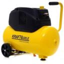 Kraftdele Компрессор безмасляный KD1416 8110442, 24л, 1100Вт, 230В, 8бар, 180л/мин, мобильность, легкий вес