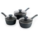 Salter Pannu komplekts BW13591DU, 16/18/20cm, kalts alumīnijs, ar vāku, indukcijai, termoapkakle