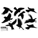 SCARE Antikolizijas putnu uzlīmes logiem, 10 gab., CTRL-BR001, 28.7x19.3 cm, melna pa&scaron;līmējo&scaron;a folija