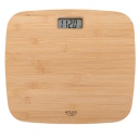 Bathroom scale with bamboo surface maximum load 150 kg and accuracy 100 g AD8173 Adler