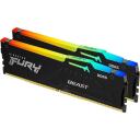 Kingston FURY Beast m&auml;lu, KF560C30BBEAK2-64, 64 GB, DDR5, 6000 MT/s, 2 x 32 GB, CL30, buferita, RGB valgustus