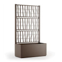 Ящик для цветов с решеткой Ethica 80x36x140 см коричневый 2168603 STEFANPLAST