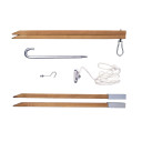 Hamakas statīvs 'Madera', laikapstākļu izturīgs o&scaron;a koks, 1,6 m augsts, 100 kg slodze, R020085, AMAZONAS