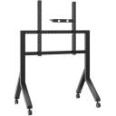 Onkron TV alus TS2081-B, 70-110 tolli, maksimaalne koormus 125 kg, VESA 200x200-1000x800, 1 riiul, 4 ratast, must