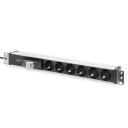 Digitus pagarinātājs DN-95417, 6x kontaktligzda, 2m, 16A, 4000W, alumīnija korpuss, bērnu aizsardzība