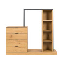 Priekšnama komplekts NOVA 145x40xH137cm, ozols/melns 45061