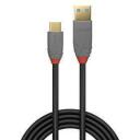 Lindy USB 2.0 Type A į C kabelis 36888 3m, juodas / pilkas, USB-C 1, USB 2.0 1, USB / USB-C jungtys
