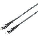 Colorway USB-C kabelis - Apple Lightning CW-CBPDCL033-GR, 1m, 3A, ātrā uzlāde, nylon, bez sapī&scaron;anās