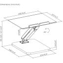 Maclean statīvs monitoram vai klēpjdatoram, MC-493, 390 x 297mm, 105-325mm, 5kg, melns, gāzes atsperes
