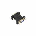 Sbox DVI M-VGA F 15pin AD.DVI-VGA, 24+5 kontakti DVI, 15 kontakti VGA, apzeltīti savienotāji, melna krāsa