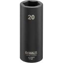 Dewalt trieciensmuciņa DT7554-QZ 20mm 1/2 triecienizturīga, 6 punktu, 1 gab.