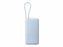 Compact external power bank with 67W fast charging and an integrated USB-C cable, 20000 mAh Power Bank Ice Blue BHR08O8GL Xiaomi