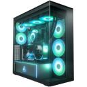 Arctic Korpus Xtender VG (Mirror Black) ACPCC00019A, 529mm, 231mm, 529mm, 5 ventiliatoriai, 6 diskų palaikymas, A-RGB