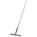 Gardena Rake PureLine 36cm 7028401, 14 terasest harja, 36cm t&ouml;&ouml;laius, puidust vars