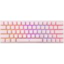 White Shark WAKIZASHI 2 GK-002421V2, mechaninė, rožinė, 63 klavi&scaron;ai, USB, 1.5m laidas, mėlyni jungikliai, ap&scaron;vietimas