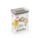 Rectangular hermetic container for pet food storage 2.2L 10x15.5x19.5cm white/light gray 2198560 STEFANPLAST