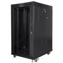 Lanberg vabariigi kapp 19 tolli 22U FF01-8022-12BL, 800mm, 1000mm, 1200kg, 6 ventilaatori pesa, IP20, klaasuks