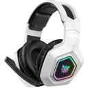 Onikuma B100 austiņas, B100 White, 50mm, 1000mAh, līdz 60h akumulatora darbības laiks, RGB apgaismojums