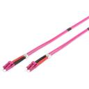 Digitus Optiskās &scaron;ķiedras kabelis, DK-2533-02-4, 2m, OM4, 2 x LC multi-mode - male, halogēnu brīvs, keramikas ferrule