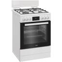 Whirlpool Kokk W6G8LMSWW, 72L, gaasipliit, elektriline ahi, valge, 4 p&otilde;letit, automaatne s&uuml;&uuml;de, auru tehnoloogia