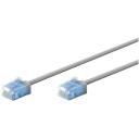 Goobay patch kabelis 74219, 0,15 m, pelēks, U/UTP, 10 Gbps, plāns, halogēnu brīvs, ugunsizturīgs