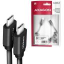 Axagon USB-C į USB-C kabelis BUCM-CM20TB 1.1m 60W 2x USB-C vyri&scaron;kas juodas