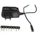 Media-Tech Tahvelarvuti universaalne toiteadapter MT6267v2, 3-12V, 1000mA, 110-240V, 6 otsikut, USB 5V/2A