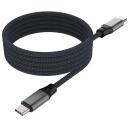 Fixed Magnetiline Kootud Kaabel USB-C/USB-C, FIXDBM-CC12-GR, 1.2m, 240W, 480 Mbps, magnetiline, kiire laadimine