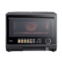 Freestanding convection and grill microwave oven for versatile cooking with 25 L capacity 1000 W power and black premium design MSO25H Midea