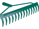 Plieninis grėblys, 36 cm, 14 dantų, be rankenos 35755 FLO