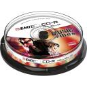Emtec CD-R 700MB/80MIN 52x Cake Box 10 gab., 700MB, 52x, 4-12x, saderīgs ar CD-ROM atskaņotājiem