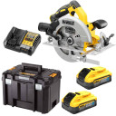 Akumuliatorinis diskinis pjūklas 18V, 184mm, 2x5Ah, POWERSTACK TSTAK, DCS570H2T-QW DEWALT