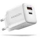 Axagon lādētājs ACU-PQ30W 30W, 100-240V, 2xUSB, ātrā uzlāde, pārslodzes aizsardzība, balts