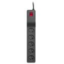 Lestar Pārsprieguma aizsargs ZX 510 1966006332, 1,5m, 230V, 10A, 50Hz, 5xE kontaktligzdas, melns