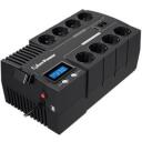 Cyberpower UPS sistēma BR700ELCD, 700 VA, 420 W, 1 akumulators, 4 min pie 75% slodzes, USB uzlādes ports, AVR, LCD displejs
