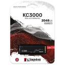 Kingston Kietasis diskas KC3000 SKC3000D/2048G, 2048 GB, PCIe 4.0, 7000 MB/s, 3D TLC, Heatsink