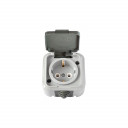 Socket PRALESKA a / p, 1p., earthed, IP54, gray BYLECTRICA
