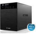 Raidsonic Cietā diska korpuss IB-3640SU3, 4x3,5'', USB 3.0, eSATA, 5 Gbps, JBOD, melns, alumīnijs
