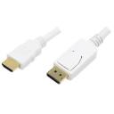 Logilink adapteris DisplayPort uz HDMI CV0055, 2 m, HDMI uz DisplayPort, zelta kontakti, 1920x1080 pikseļi