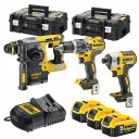 Akumuliatorinių įrankių komplektas 18V (3x5.0Ah) DCK368P3T-QW DEWALT