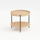 Kafijas galdiņš CINDY D50xH45cm, melamīna ozols 20331