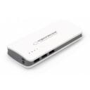 Esperanza Radium akumulators EMP106WE, 8000 mAh, 5 V, 1,5 A, 2 A, 3 ierīces, Micro-USB, pelēks, balts