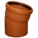 Instalplast Ārējās Kanalizācijas Līkums 8027357, 110mm, 15&deg;, SN8, PVC, oranža