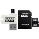 Goodram M&auml;lukaart microSDHC M1A4-0320R12, 32GB, 3.3V, 60Mb/s, 10Mb/s, SD adapter, USB adapter