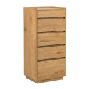 Kumode SACHA 50x40xH109cm, melamīns ar ozolkoka dekoru 45139