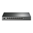 TP-Link TL-SG2008P tinklo komutatorius L2+ Easy-Managed 8&times; Gigabit RJ45 4&times; PoE+ 62 W VLAN QoS IGMP Snooping juodas
